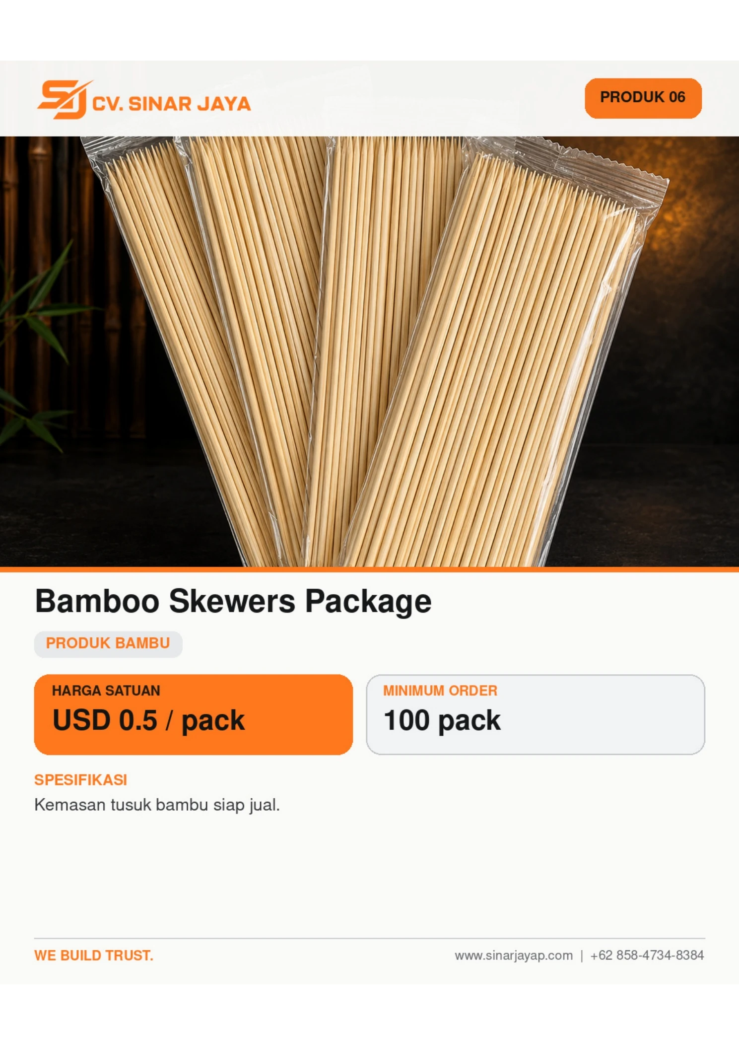 Bamboo Skewers Package