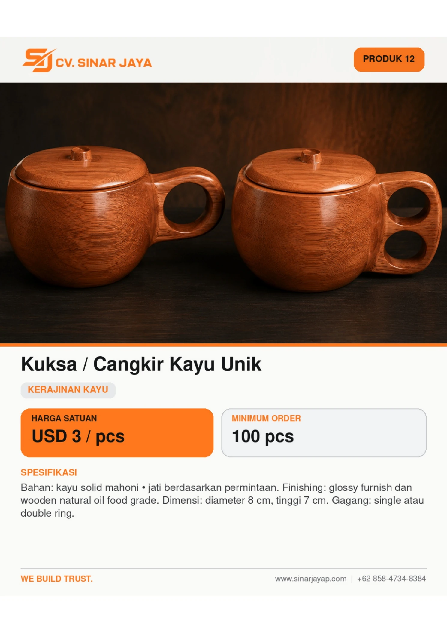 Kuksa / Cangkir Kayu